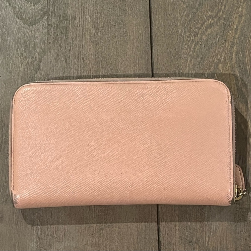 Pink Prada Zippy Wallet With Authentication Card - image 2